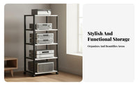 Locking Casters Mobile Amplifier Shelf Space-Saving Multi-Tier Audio Rack Heavy Duty High-Fidelity Equipment Stand Adjustable Shelves for Audiophiles, Audio System Enthusiasts, Home Theater