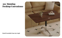 Adjustable C-Shaped Table Mobile Design Household Furniture Space-Saving Midcentury-Centuryperiod Design for Living Room