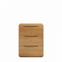 hardwood Wood Construction 3-Drawer Nightstand Nordic Design Bedside Table Fully Assembled Bedroom Furnishing Minimalist aesthetic for Apartment Dwellers, Homeowners, Dorm Room, Home Office, Hallway, Nursery