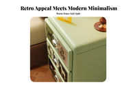 Patterned 3-Drawer Chest Safe Nightstand Large Capacity for Parents