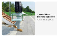 2-Tier Pet Trolley Transparent View pet Equipment Airline Compatible