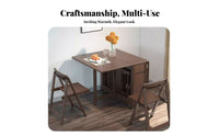 Expandable Panel Table Foldable Transformable Dining Table Lengthenable Modern Design for Small Apartment Dwellers, Hosts