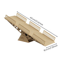 Wooden Climbing Bridge with Guardrails Multi-Scene Toy Car Ramp Track Realistic Toy Car Ramp Easy to Assemble for Hobbyists