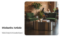 Sculptural Design Serpentine Coffee Table Flowing Lines Home Furnishing Luxury Feel Household Furniture distinctive Shape for Interior Designers, Apartment Dwellers, Hotel Lobby, Office Reception, Next to Sofa, Small Spaces