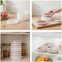 Disposable Food Grade Patty Freezer Storage Box for Beef, Shrimp, and Meat Patties, Refrigerator Organizer for Baby Food