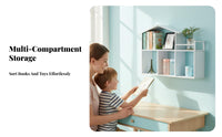 House-Shaped Cubby Shelf Versatile Use Multi-Level Wall Unit Waterproof