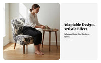Upholstered Single Armchair Cozy Cushioned Accent Chair Soft Texture