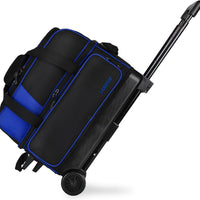 LARIPOP Large Capacity Rolling Two-Ball Bowling Bag