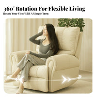 Electric Massage Rocking Chair Rocking Motion Single Sofa Storage Pocket Universal Serial Bus Port Charging Port for Seniors