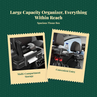 Rear seat organizer with cup holder