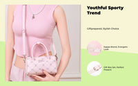 PU leather crossbody, multi-compartment.