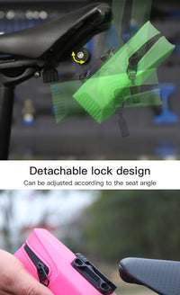 Bicycle Silicone Saddle Bag Water-Resistant Cycling Seat Bag