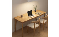 Long Rectangular Desk Modern Design Wood Writing Desk Wide Tabletop Long Study Table