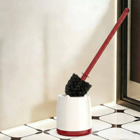 Toilet Brush and Holder Set Compact Design Deep Cleaning Toilet Brush