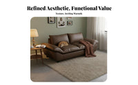 Small Space suitable Asymmetrical Armrest Sofa Minimalist Design Living Room Couch abrasion-resistant Resistant Lounge Seating Performance Fabric for Apartment Dwellers, Pet Owners, Homeowners