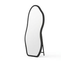 Full Length Mirror, 180*80 Walnut [Wall-leaning] No Bracket
