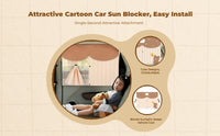 Car window privacy screen, stylish retractable screen, sun protection, privacy, heat insulation, side window shade for infants, universal fit.