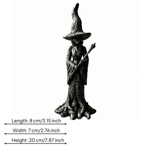 Halloween Witch Statue Resin Holiday Decoration Textured