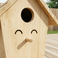 Wood Birdhouse Untreated Wooden Bird Nesting Box Decorative for Home Decor