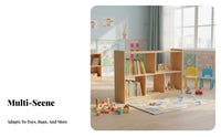 Montessori Shelf Child-Safe Height 5-Section Cubby Shelf Configurable Design Sturdy Construction for Toddlers, Playroom