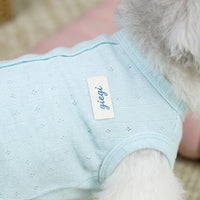 Dog Anti-Licking Shirt and Cat T-Shirt, Full Body Dog T-Shirt and Cat Anti-Licking Shirt with Buttons, Solid Polyester Lining Pet Indoor Clothing