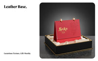 Creative Desk Calendar 2026, PU Leather, Chinese New Year, Business Use