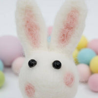 Pastel Colors Easter Felt Garland Handmade Easter Bunny Garland Ready to Hang Felt Ball Banner Lightweight for Children, Wall Decor, Nursery, Mantelpiece, Classroom