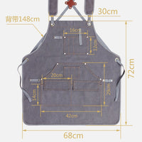 Canvas Apron for Craftsmen, Outdoor Woodworking, BBQ, Barista, Work Apron, Custom