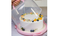 Transparent Cake Carrier with Dome Clear Cake Carrier with Handle Portable Reusable for Home Bakers, Parties, Kitchen