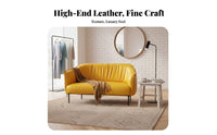 Nordic aesthetic Curved rear Two-Seater Light Luxury Design Reception Area Seating Italian Aesthetic Loveseat Minimalist silhouette for Business Owners, Interior Designers, Apartment Dwellers, Boutique, Small Spaces, Bedroom, perusing Corner