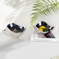 Modern Minimalist Stainless Steel Geometric Mirror Round Tray