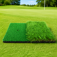 Portable Golf Practice Mat 30x30cm, Rubber Golf Hitting Mat, Golf Simulator Mat for Indoor Training