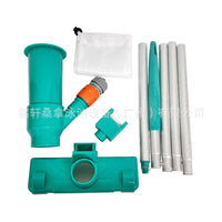 Portable Pool Leaf Skimmer Net Set with Vacuum Suction Head and Jet Brush