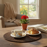 Floral Coffee Cup and Saucer Set Drinkware