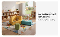 5 Pieces Child-Sized interconnectable interlocking Chair and Table Set Easy to Clean children's Furniture Rounded Corners interlocking Seating Sturdy & Safe for Preschoolers, Daycare Providers, Kindergarten, Library, Living Room, Classroom