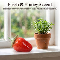 Display Cabinet Ceramic Fruit Figurines with Glazed Porcelain Finish, Realistic Ornaments for Living Room Decoration