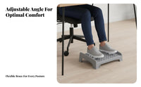 Angled beneath-desk Footrest Reduces Fatigue Footstool Portable for Adults, video game enthusiasts