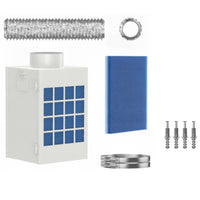 Interior Dryer Venting Box Box Wall-Mounted Dryer Vent Kit with Detachable Fuzz Collector Kit for Apartment Renters