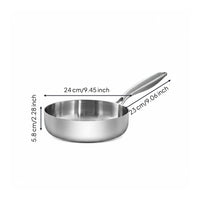 Stainless Steel Frying Pan Silver Finish Stainless Steel Pan Skillet
