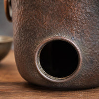 Hand-Hammered Tea Heater Textured Hand-Hammered Copper Teapot Food Safe