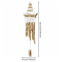 Handmade Bamboo Chime Artisanal Bamboo Wind Chime Outdoor Suitable for Balcony