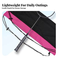 Badminton Racket Cover Portable Badminton Racquet Bag Flannel Racket Sleeve Long-Lasting Sports Accessory Lightweight for Travel