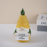 菠萝地精gnome名片夹跨境创意装饰摆件树脂节日礼物Be A Pineappl