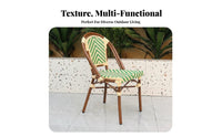 Woven Dining Chair Long-Lasting Construction Woven Dining Chair with Seat Pad Weather-Resistant Strong Load-Bearing
