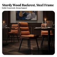 Comfortable Cushion Upholstered Dining Chair Ergonomic Design Padded Backrest Chair High-Resilience Foam Home Furniture Easy to Clean for Homeowners, Restaurant Owners, Interior Decorators, Hotel, Living Room, Cafe, Reading Nook