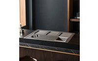 Coffee Drain Board Stainless Steel Drain Board Equipped with a Rinser Rinser Commercial Recessed Drip Tray for Baristas