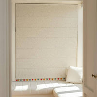 Decorative Tassel Curtain Light Blocking Blackout Roman Shade Easy to Install Window Treatment for Kids