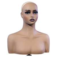 Cross-border Double-Shoulder Wig Mannequin Head European and American Head Model PVC Half-Body Model Head Necklace Jewelry Stand Mannequin