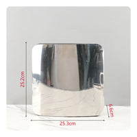 Stainless Steel Vase Polished Finish Nordic Metal Vase Easy to Clean