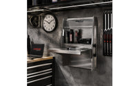 Workbench Cabinet Hinged Front Panel Paper Towel Holder Shelf Compact for Garage